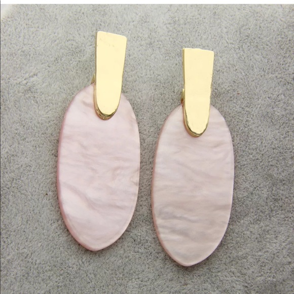 Pink Stone Earrings - Picture 2 of 3